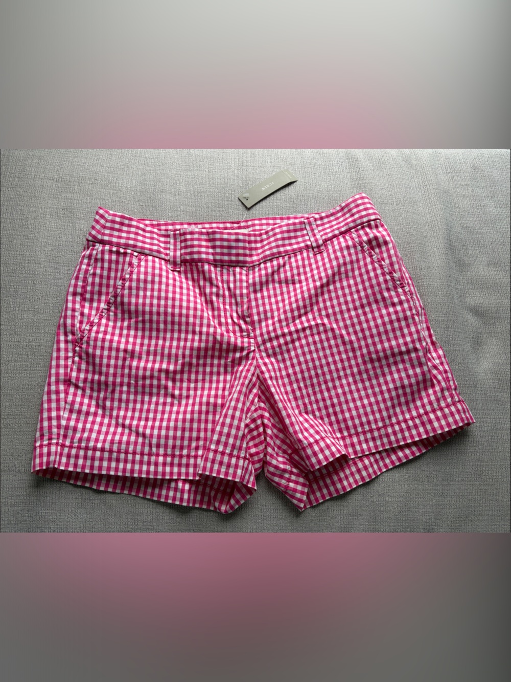 NWT J. Crew 100% Cotton Pink Gingham Women’s Shorts